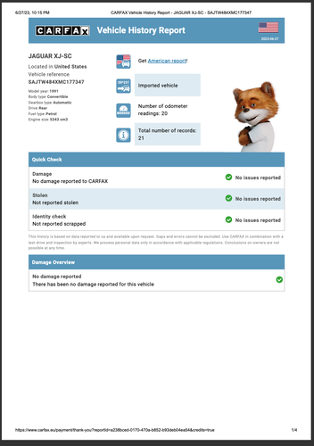 NO RESERVE - 1991 Jaguar XJS Convertible V12 - LHD zum Verkauf (Bild 93 von 95)