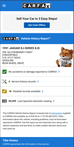 1991 Jaguar XJS Convertible 5.3-litre V12 LHD à vendre (picture 106 of 110)