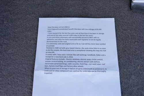 1999 Jeep Cherokee 4.0 Ltd XJ à vendre (picture 132 of 134)