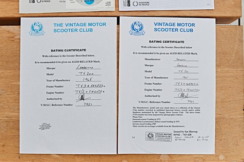 1965 Lambretta TV200 In vendita (immagine 58 di 62)