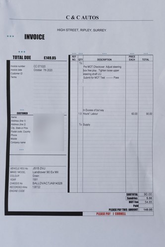 1992 Land Rover 90 Defender MOD In vendita (immagine 117 di 132)