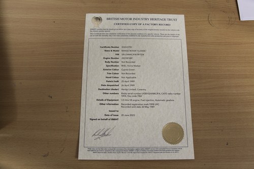 1987 Range Rover Classic 3.5 EFI Auto à venda (imagem 147 de 160)