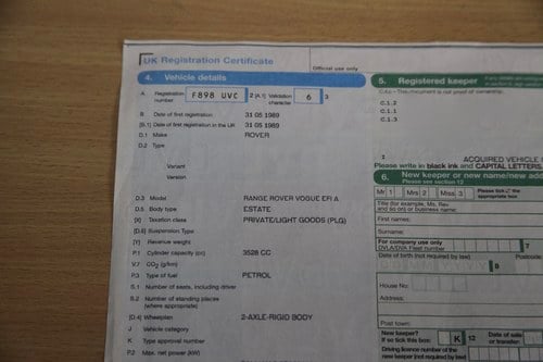 1987 Range Rover Classic 3.5 EFI Auto à venda (imagem 145 de 160)