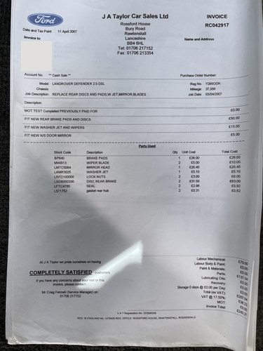 2001 Land Rover Defender 110 County TD5 For Sale (picture 147 of 165)