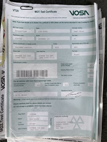 2001 Land Rover Defender 110 County TD5 For Sale (picture 161 of 165)