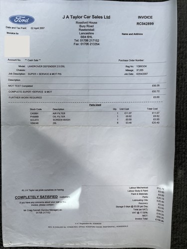 2001 Land Rover Defender 110 County TD5 For Sale (picture 146 of 165)