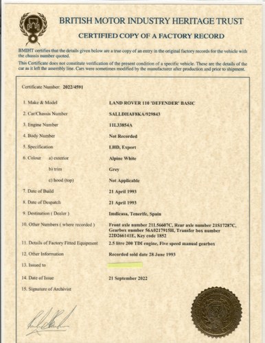 1993 Land Rover Defender 110 LHD Te koop (foto 143 van 171)