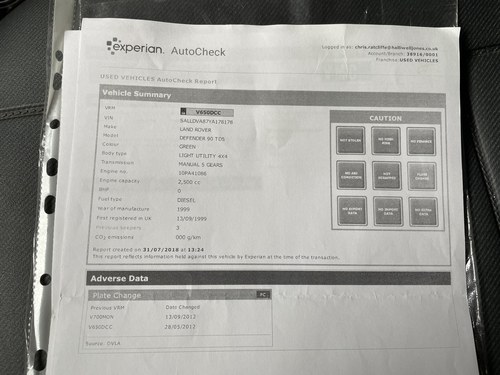 1999 Land Rover Defender 90 à vendre (picture 145 of 158)