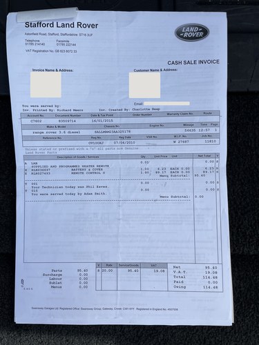 2010 Range Rover Vogue SE TDV8 zum Verkauf (Bild 140 von 155)
