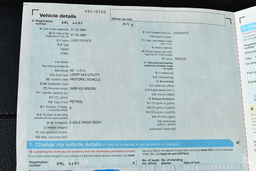 1967 Land Rover V8 Series 2A / 90 Hybrid For Sale (picture 69 of 70)