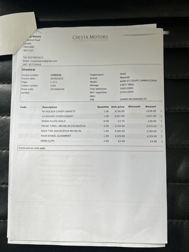 2003 Maserati 4200GT Coupé Cambiocorsa Te koop (foto 87 van 87)