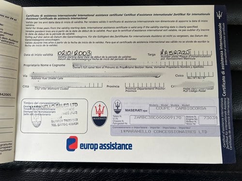 2003 Maserati 4200GT Coupé Cambiocorsa Te koop (foto 76 van 87)