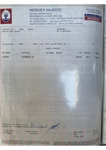 1994 Maserati Ghibli In vendita (immagine 185 di 203)