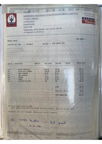 1994 Maserati Ghibli In vendita (immagine 193 di 203)