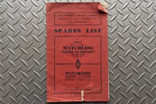 1955 Matchless G9 500 In vendita (immagine 95 di 98)