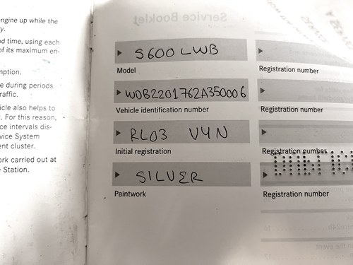 2003 Mercede-Benz S600 L Saloon Auto zum Verkauf (Bild 207 von 215)