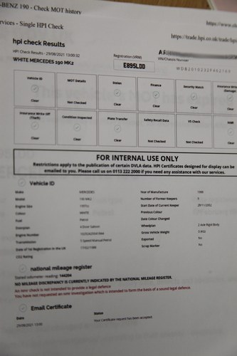 NO RESERVE - 1988 Mercedes-Benz 190 In vendita (immagine 82 di 94)