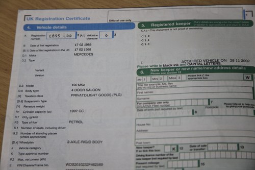 NO RESERVE - 1988 Mercedes-Benz 190 In vendita (immagine 80 di 94)