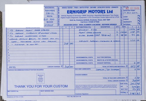 1984 Mercedes 280SL R107 zum Verkauf (Bild 238 von 252)