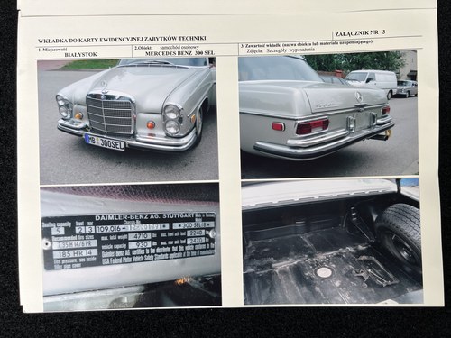 1969 Mercedes-Benz 300 SEL 2.8-litre Auto (W109) LHD à vendre (picture 205 of 215)