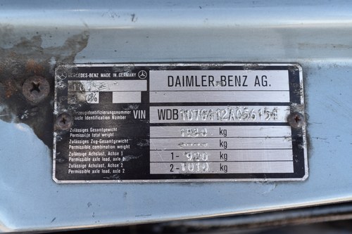 1987 Mercedes-Benz 300 SL (R107) En venta (imagen 139 de 183)