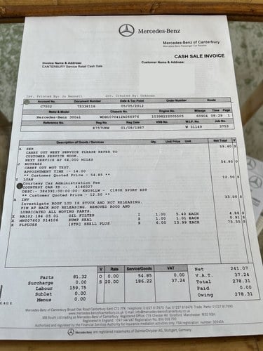 1987 Mercedes Benz 300 SL (R107) In vendita (immagine 244 di 253)