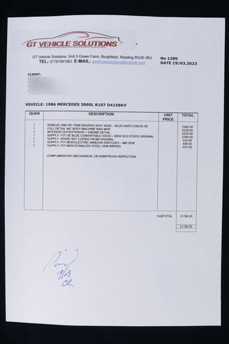 1986 Mercedes-Benz 300 SL (R107) zum Verkauf (Bild 198 von 218)