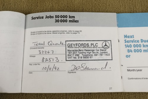 1988 Mercedes-Benz 300 SL (R107) In vendita (immagine 207 di 226)