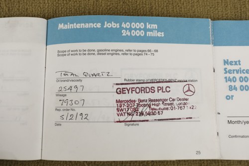 1988 Mercedes-Benz 300 SL (R107) In vendita (immagine 206 di 226)