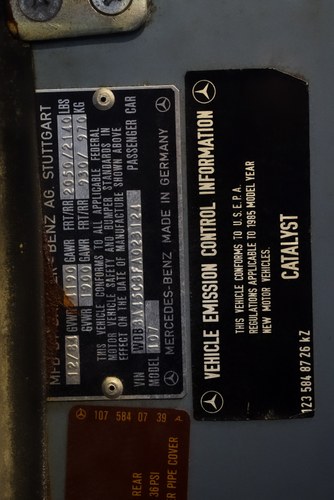 NO RESERVE - 1985 Mercedes-Benz 380SL zum Verkauf (Bild 85 von 100)