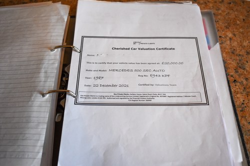 1987 Mercedes-Benz 500 SEC Auto (C126) In vendita (immagine 127 di 128)