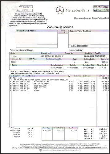 1986 Mercedes-Benz 500 SL Auto (R107) à vendre (picture 170 of 206)