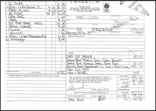 1986 Mercedes-Benz 500 SL Auto (R107) à vendre (picture 203 of 206)