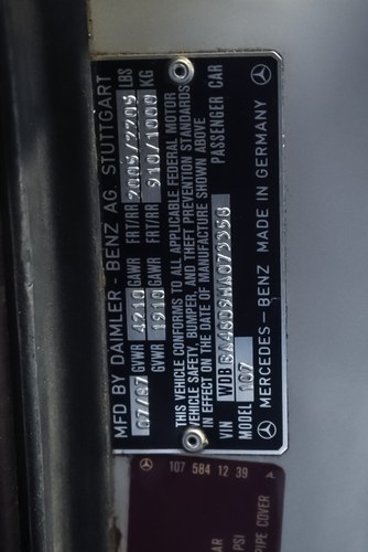 NO RESERVE - 1987 Mercedes-Benz 560SL Convertible 5,6L V8 - LHD In vendita (immagine 75 di 110)