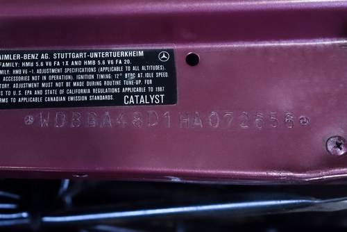 NO RESERVE - 1987 Mercedes-Benz 560SL Convertible (R107) 5.6L V8 LHD In vendita (immagine 72 di 105)