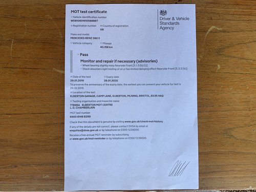 1972 Mercedes-Benz 280S LHD (W108) In vendita (immagine 137 di 140)