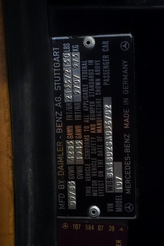 1986 Mercedes-Benz 560SL Convertible V8 (R107) - LHD Te koop (foto 42 van 48)