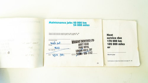 1989 Mercedes-Benz 300SL (R107) In vendita (immagine 114 di 127)