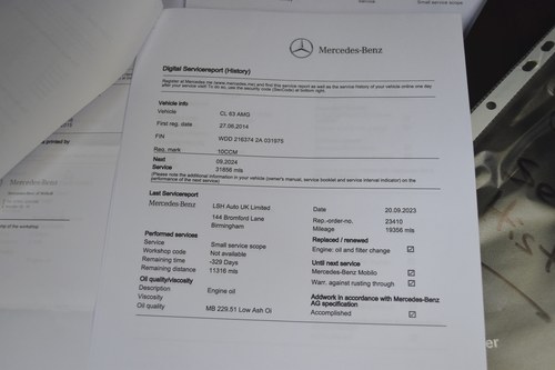 2014 Mercedes-Benz CL63 AMG For Sale (picture 151 of 154)