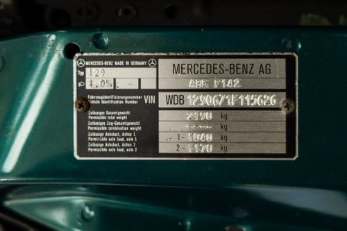 1995 Mercedes-Benz SL500 R129 In vendita (immagine 83 di 135)