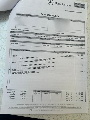 1994 Mercedes-Benz SL 500 (R129) In vendita (immagine 122 di 144)