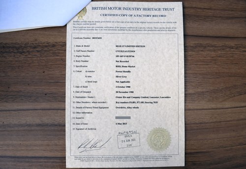 1981 MGB GT LE En venta (imagen 142 de 153)