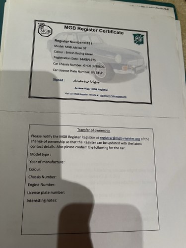 NO RESERVE - 1975 MGB GT Jubilee Edition Restoration Project In vendita (immagine 114 di 132)