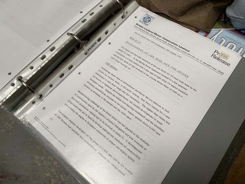 NO RESERVE - 1974 MGB GT V8 (ADO 75 development car) zum Verkauf (Bild 238 von 244)