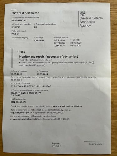 1975 MG B GT Jubilee Edition En venta (imagen 114 de 119)