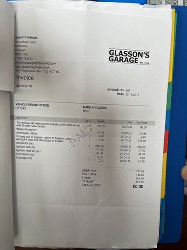 1982 MGB Roadster LE Final Edition In vendita (immagine 88 di 98)