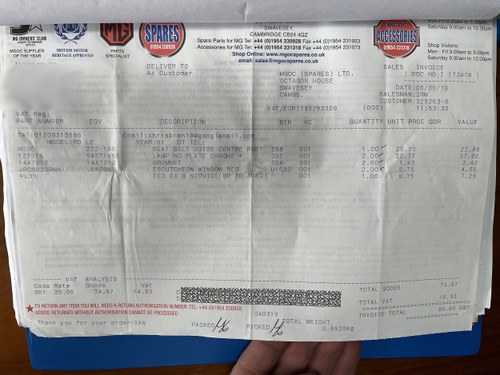 1982 MGB Roadster LE Final Edition In vendita (immagine 96 di 98)