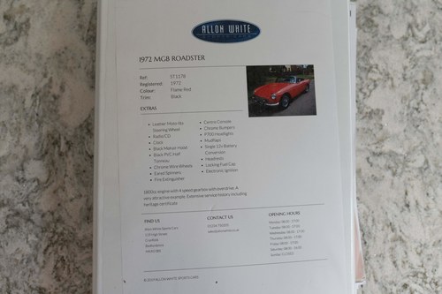 1972 MGB Roadster Te koop (foto 190 van 192)