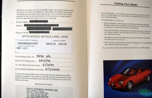 1998 MGF Mk1 Roadster Te koop (foto 142 van 144)