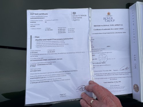 1995 MG RV8 à vendre (picture 169 of 174)